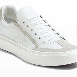 Salvatore Ferragamo Borg Low-Top leather sneakers